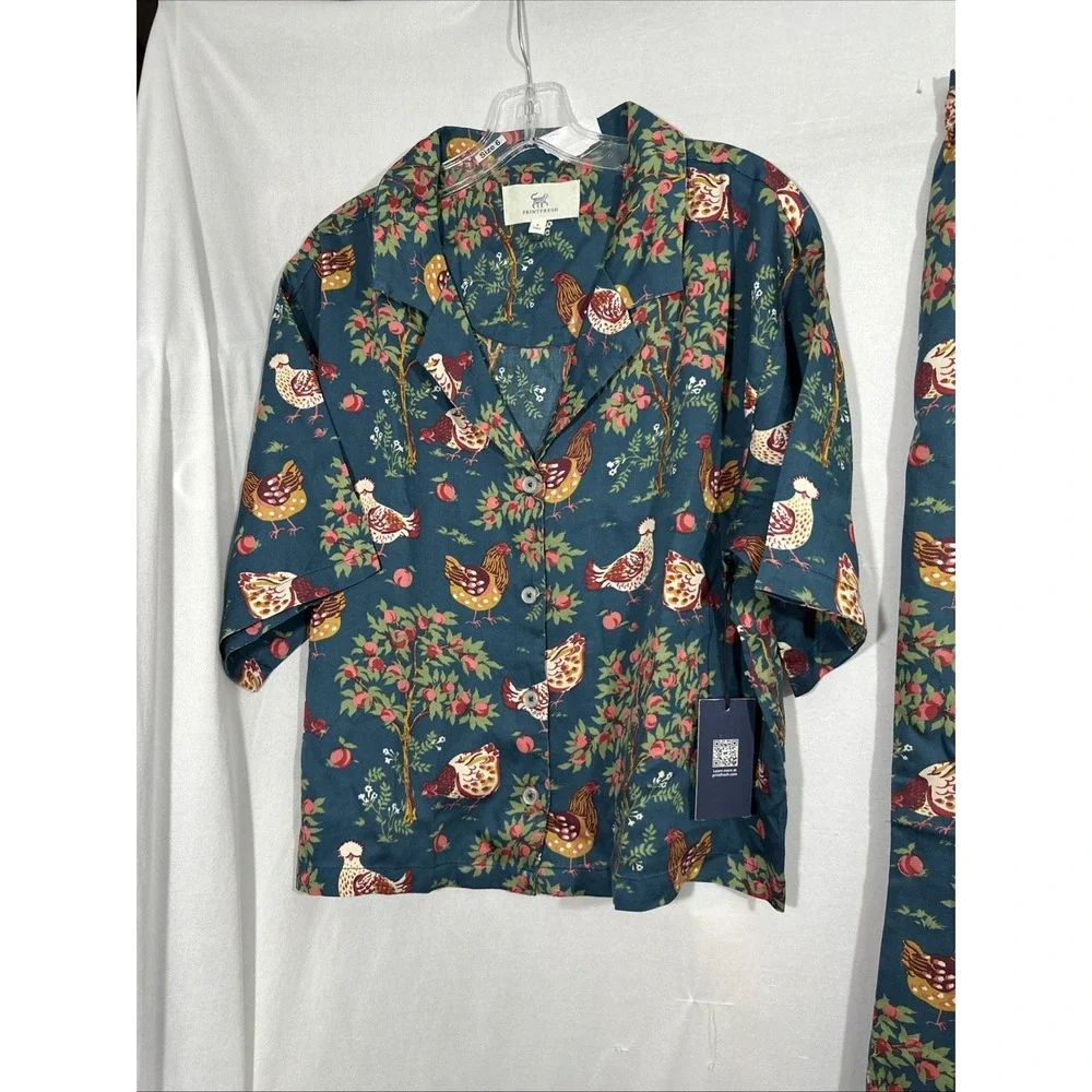 NWT $198 Printfresh [ Small Tall ] Eco Satin‎ Wildest Dreams Set Hen House T2164